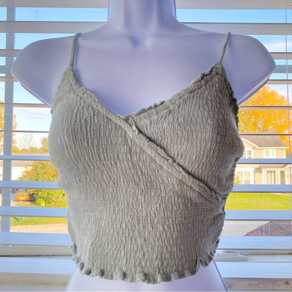 cropped green cami